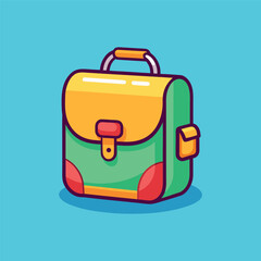 Cartoon classic school beg illustration art