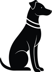 Dog Silhouette with Collar icon