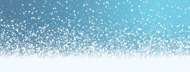 Falling snow effect on gradient blue background