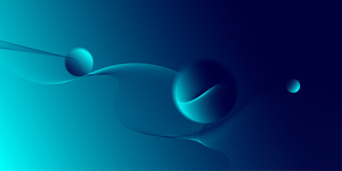 Wave abstract background design ocean blue earth