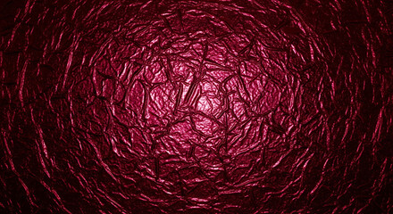 Fototapeta premium Grainy Abstract Texture Background on Metallic Foil Wall with Glowing Wine Color