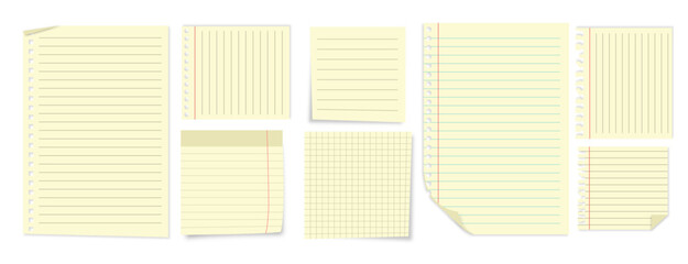 different pages block, rulled paper creme paper