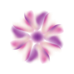 Abstract Gradient Mesh Flower Vector – Soft Pink Purple Petals Design
