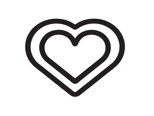 National heart month awareness icon with minimalist artistic touch