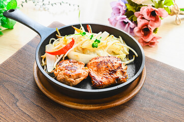 鶏モモ肉の味噌焼き