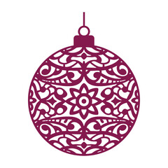 Silhouette of a Christmas Ornament.
