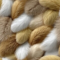 Close-up view reveals a soft gray fur texture with a natural flow, perfect for fashion, upholstery, or artistic projects SEAMLESS PATTERN