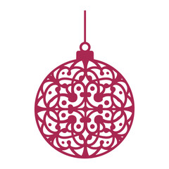 Silhouette of a Christmas Ornament.
