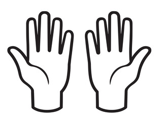 Old hands illustration crafted in professional elegant minimalist line artwork