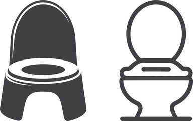 Comparison of a childs potty training seat and a standard toilet