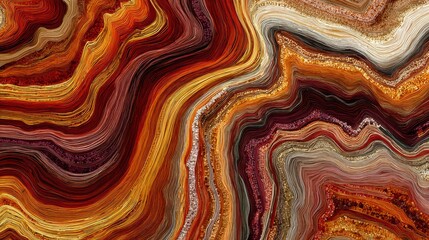 A Stunning Display of Natural Patterns in Warm Tones Inspired by Earthy Textures and the Flow of Geologic Formations