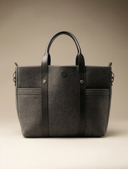 black leather bag