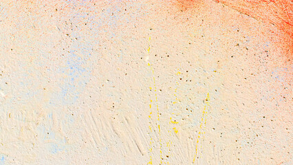 Peeling painted concrete wall, cracks of multicolored, peeling paint of the old rough concrete wall, peeling paint texture