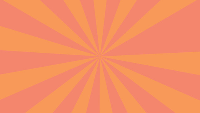 Coral and Peach Sunburst Radiating Lines Background