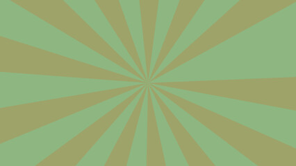 Olive Green and Khaki Sunburst Radial Stripes Background