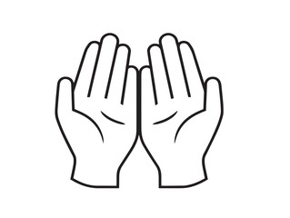 Elegant Woman Hands Illustration in Simple Modern Vector Line Art