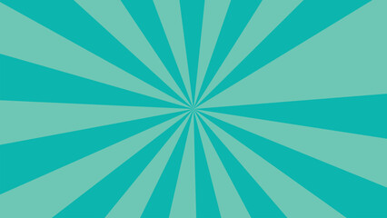 Teal and Green Sunburst Radial Background Pattern vector
