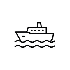 boat on white background
