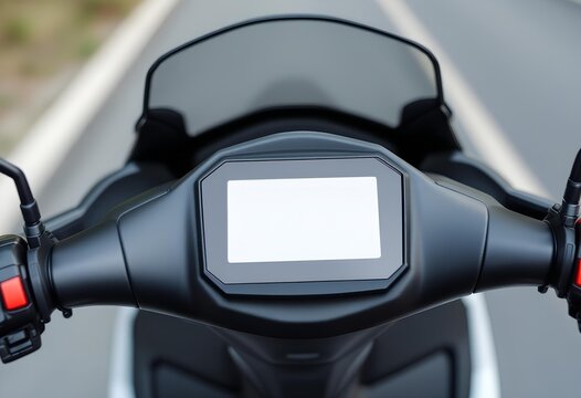 Scooter Dashboard POV: Modern Transportation and Technology