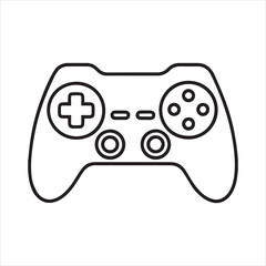 Video game controller line art vector, Gamepad vector icon illustration