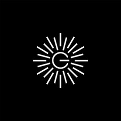 Obraz premium Radiant Letter G Vector Illustration Isolated on Transparent Background Design Element