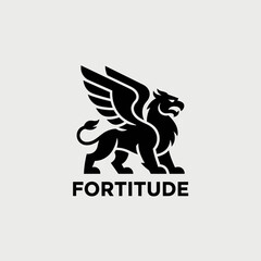 Griffin Mythical Creature Silhouette Vector Illustration