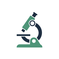 Microscope Vector Illustration for Scientific Research and Medical Analysis in Laboratory Environment