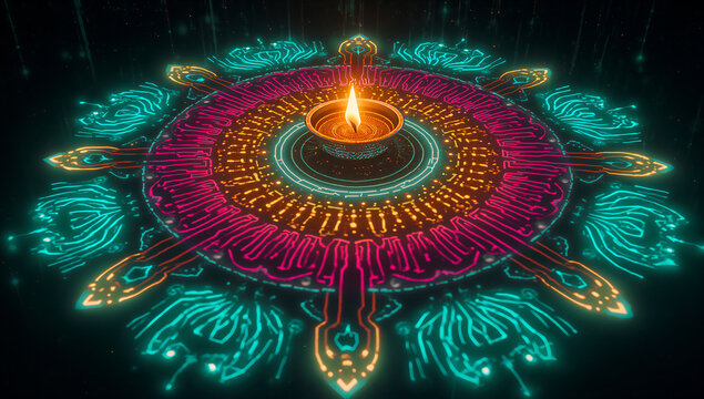 Festival of lights marking triumph of good, with diyas, rangoli, sweets, fireworks, prayers, and family joy.