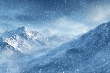 Obraz premium Snowy mountain range under a stormy sky