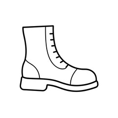 Illustration of a lace up boot on transparent background