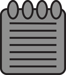 Grey Lined Notepad Icon