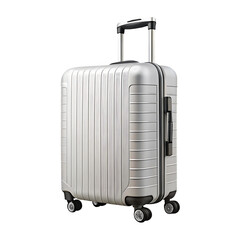 Modern 3D Travel Suitcase on Clean White & Transparent Background