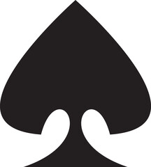 Graphic Black Spade - Card Game Design Element