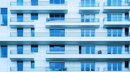 Modern apartment building facade