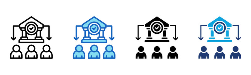 Governance icon Multi Style Vector Illustration