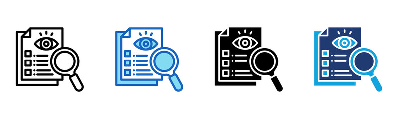Audit Logs icon Multi Style Vector Illustration