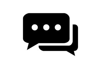 Message icon in flat minimal style