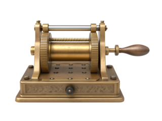 Vintage pasta machine isolated on transparent background