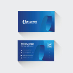 Modern business card design template with clean layout, vector elements, Minimal and clean business card templates for brand identity design, for corporate agencies.
