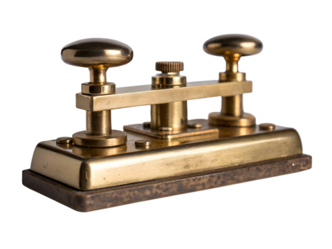 Antique telegraph isolated on transparent background