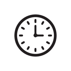 clock on a white background