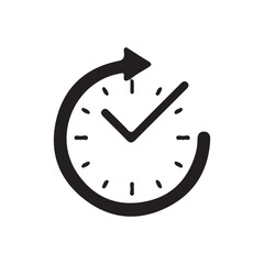 clock icon vector illustration