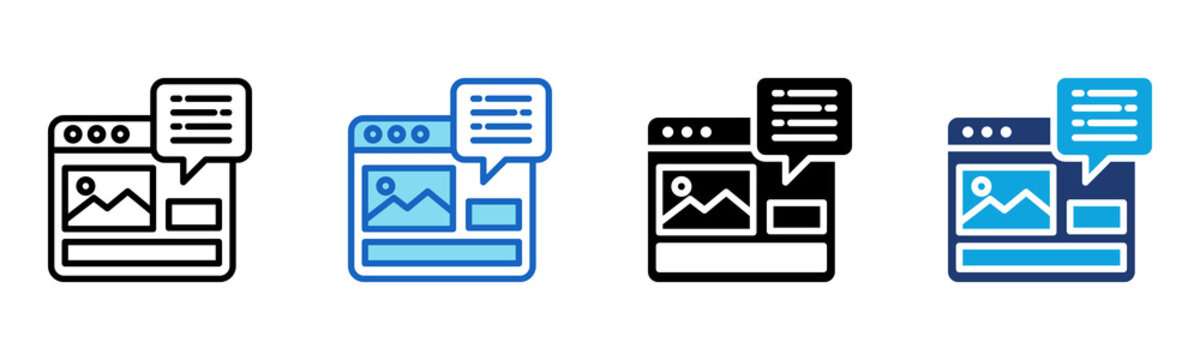 Alt Text icon Multi Style Vector Illustration