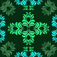 Ethnic patterns with seafoam blue serene grace