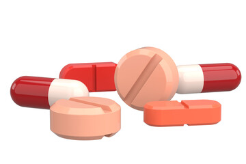Medicine. 3D drug. 3D illustration.