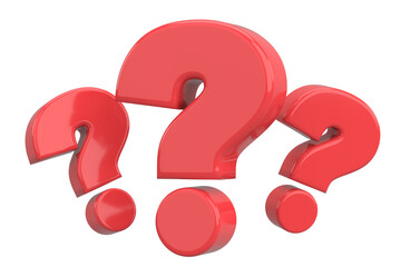 Question mark sign. 3D illustration.