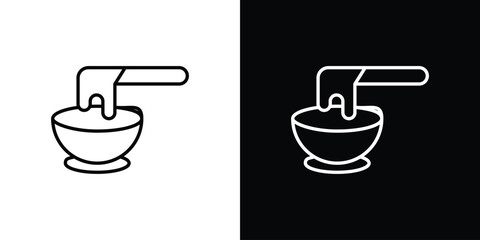 Wax icon in line design. Editable stroke icons.