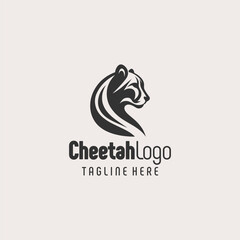 Modern Artistic Cheetah Logo Symbol
