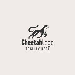 Monochrome Cheetah Jungle Logo Design