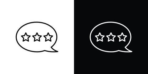 Rating icon in line design. Editable stroke icons.